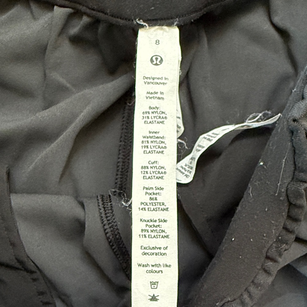 B36 lululemon athletica Women’s 8 Stretch Black Camo Joggers Activewear - Picture 2 of 7
